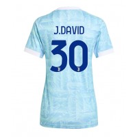 Juventus Jonathan David #30 Vonkajší Ženy futbalový dres 2025-26 Krátky Rukáv